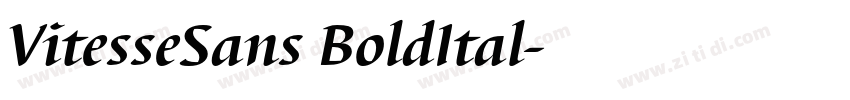 VitesseSans BoldItal字体转换